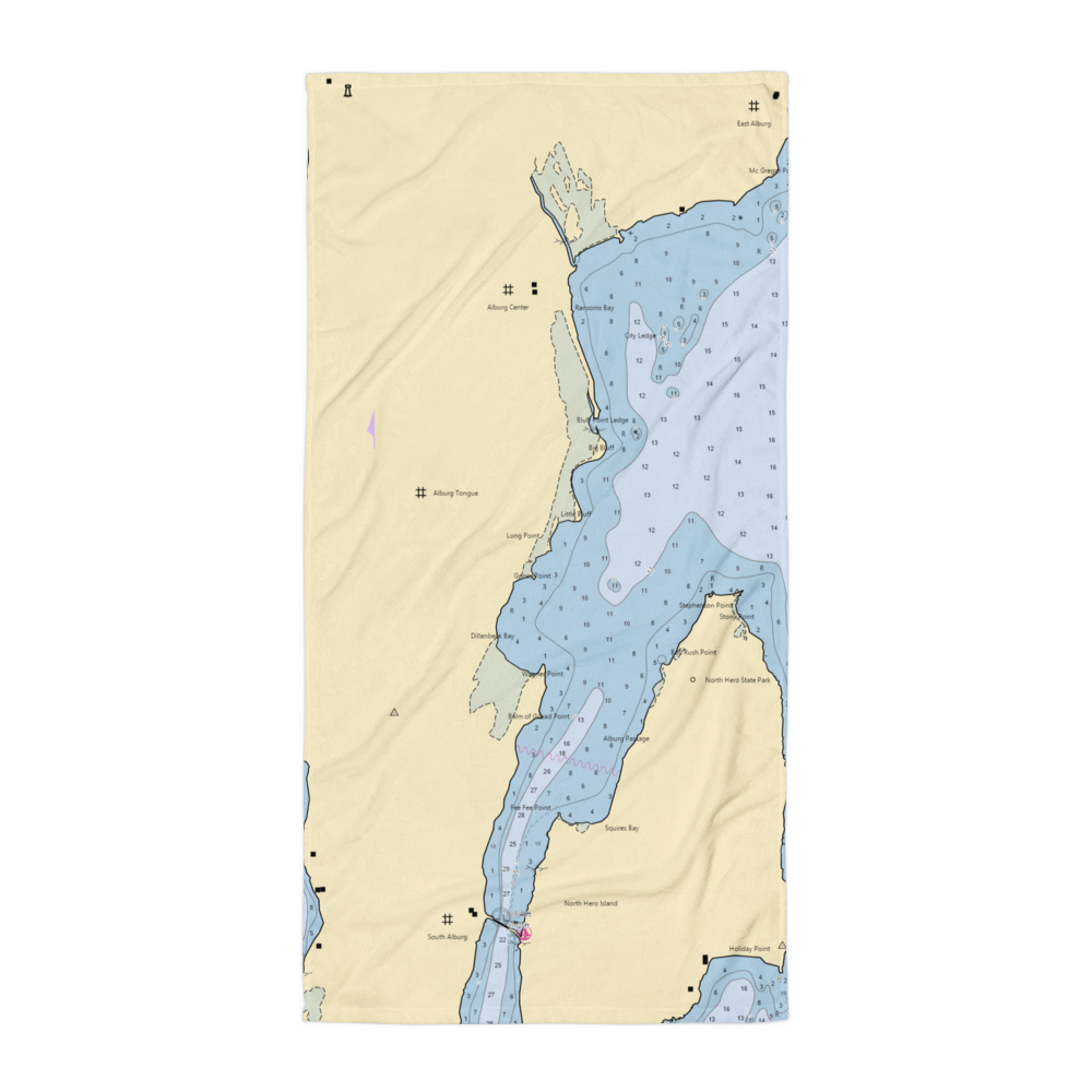 Goose Point Campground (Alburg, VT) NOAA Chart Towel 