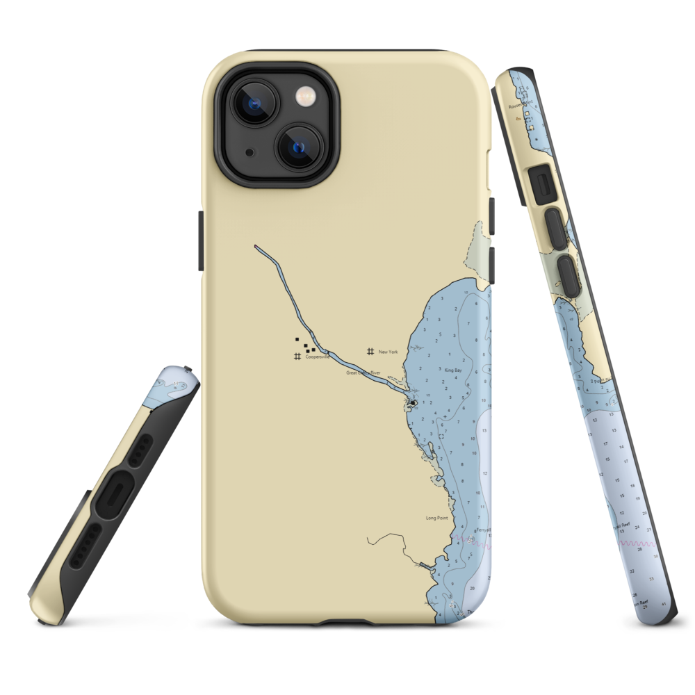 Chazy Yacht Club (Chazy, NY) NOAA Chart  Tough iPhone Case iPhone 14 Plus model shown