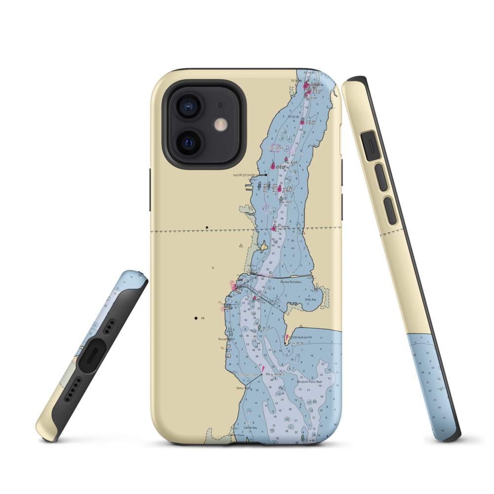 Barcombs Marina (Alburg, VT) NOAA Chart  Tough iPhone Case iPhone 12 model shown
