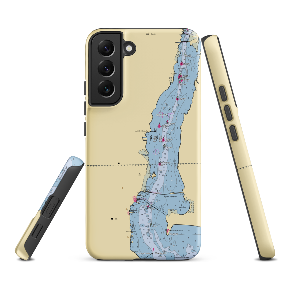 Marina Le Sieur De Champlain Inc (Alburg, VT) NOAA Chart Samsung Phone Case Samsung Galaxy S22 Plus model shown