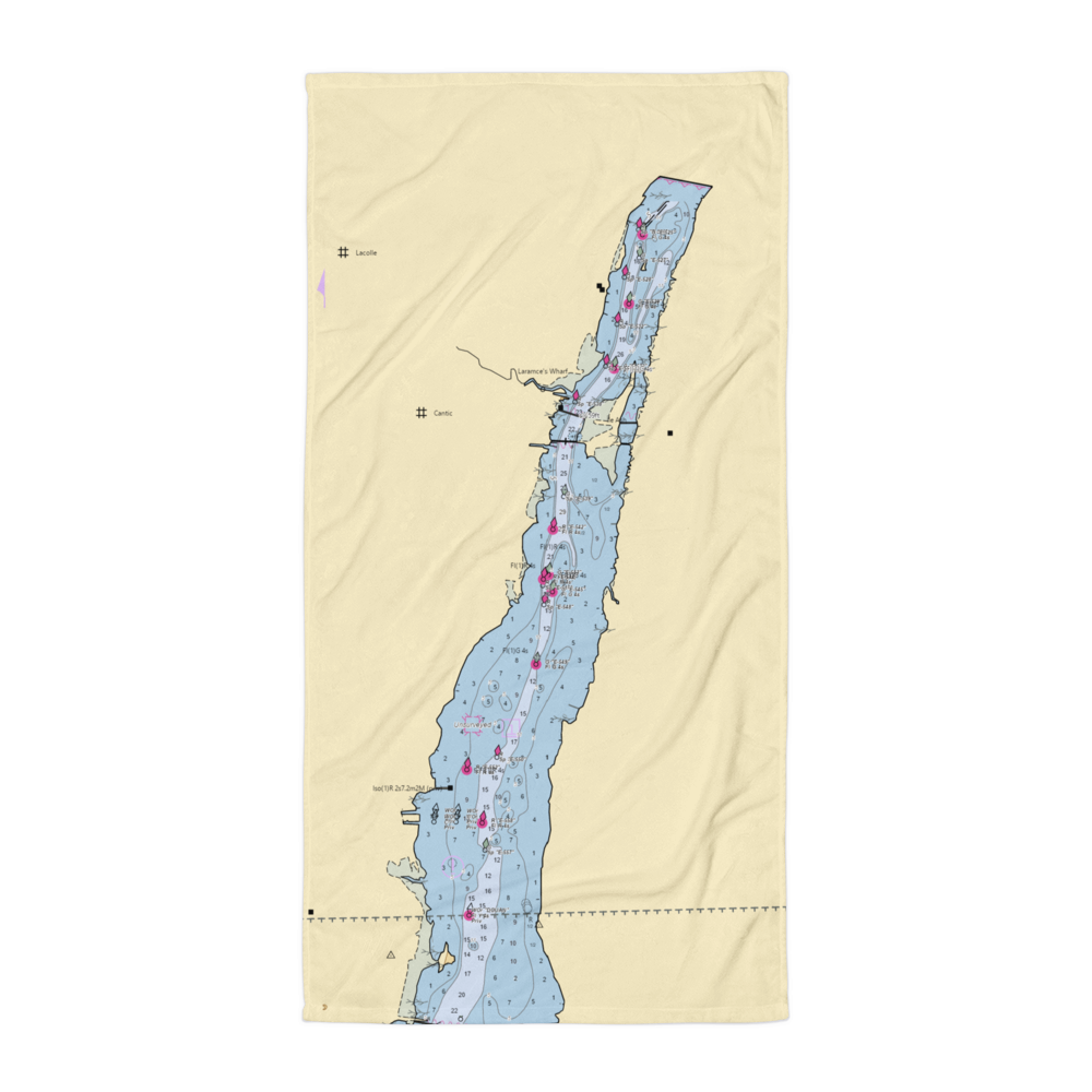 Riviere Richelieu Marina (Alburg, VT) NOAA Chart Towel 