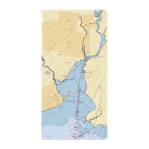 Long Wharf Pier (New Haven, CT) NOAA Chart Towel