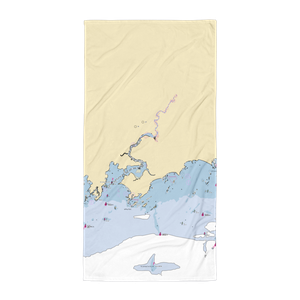 Indian Neck Yacht Club (Branford, CT) NOAA Chart Towel