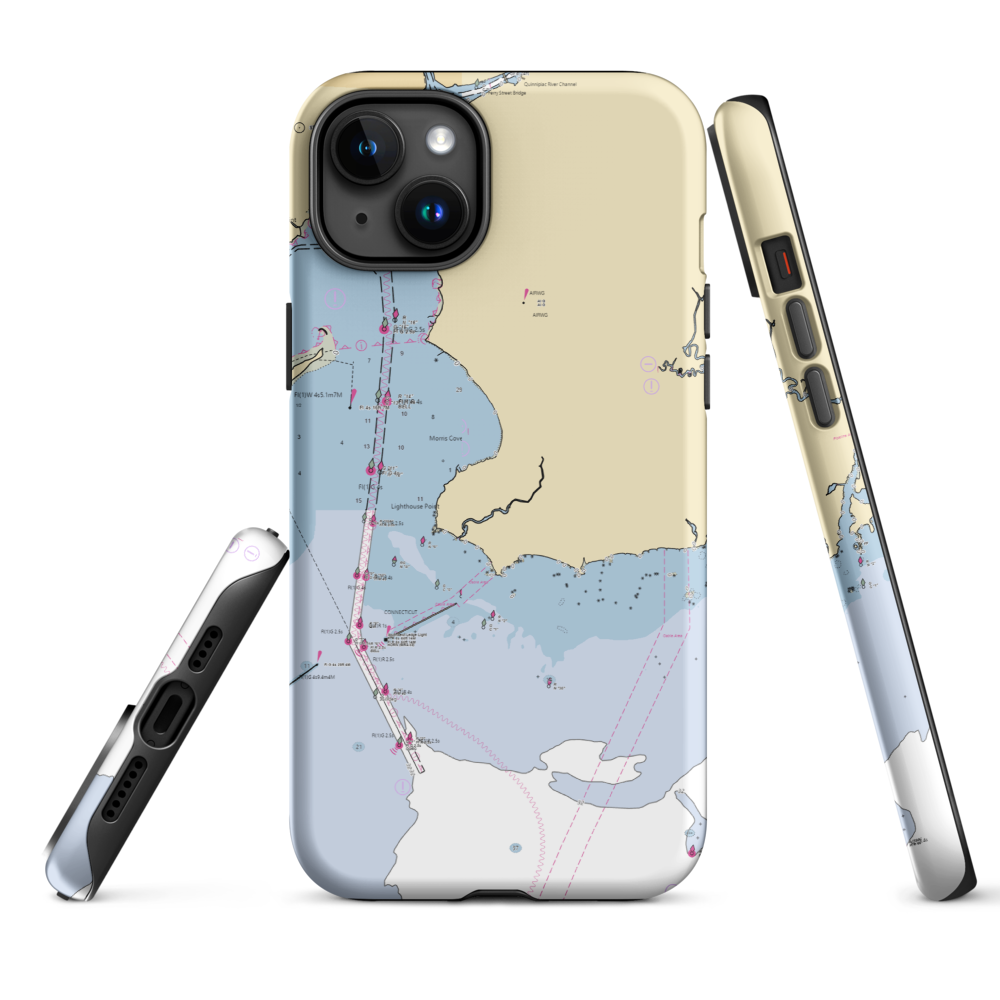 Harbor Point Marina LLC (West Haven, CT) NOAA Chart  Tough iPhone Case iPhone 15 Plus model shown