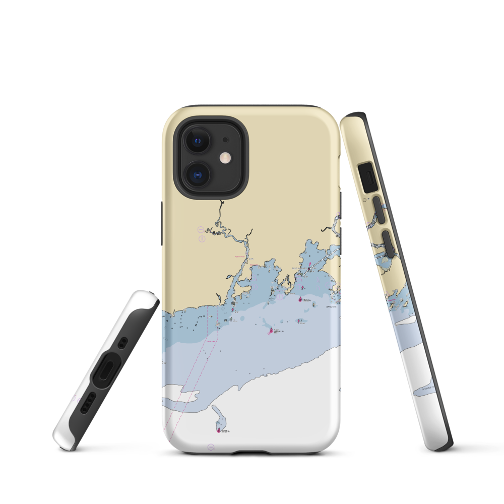 Yale Corinthian Yacht Club (East Haven, CT) NOAA Chart  Tough iPhone Case iPhone 12 mini model shown