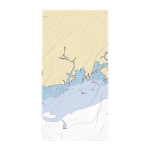 Yale Corinthian Yacht Club (East Haven, CT) NOAA Chart Towel