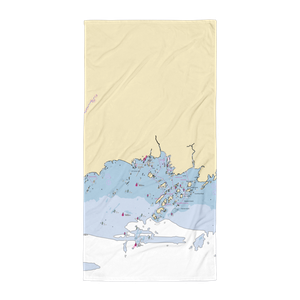 Pine Orchard Yacht Club (Branford, CT) NOAA Chart Towel