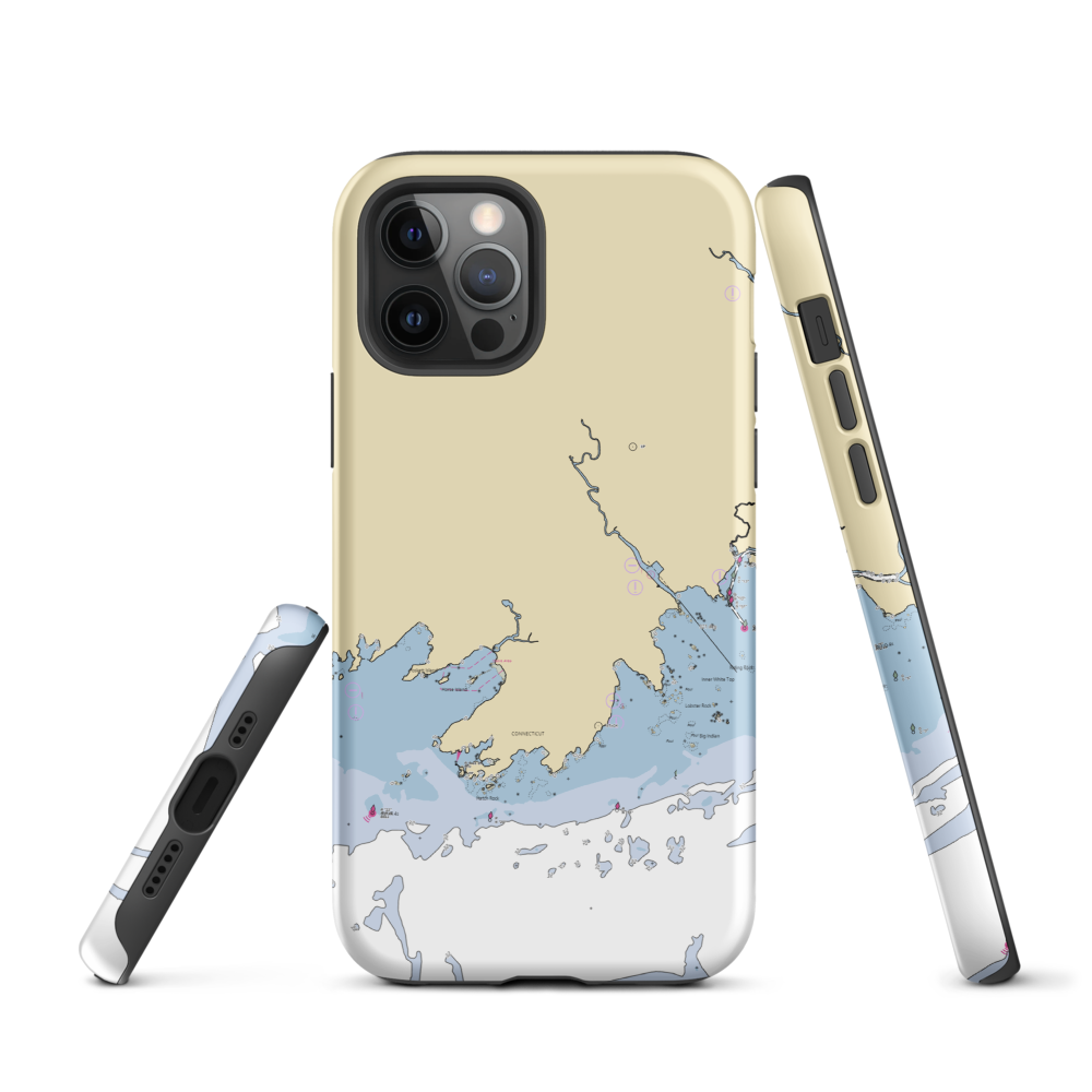 Guilford Boat Yards (Guilford, CT) NOAA Chart  Tough iPhone Case iPhone 12 Pro model shown
