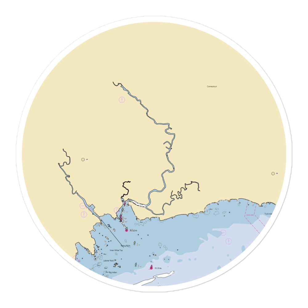 Captain Morgan's Bait & Tackle (Guilford, CT) NOAA Chart Sticker 