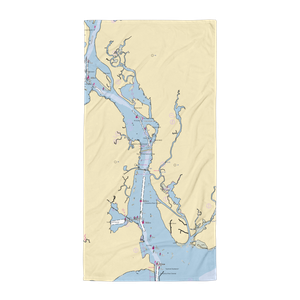 Safe Harbor Ferry Point (Old Saybrook, CT) NOAA Chart Towel