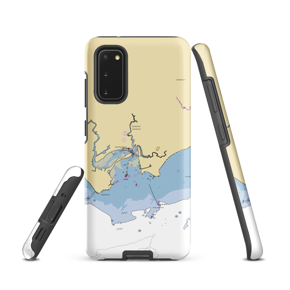 Port Clinton Marina (Clinton, CT) NOAA Chart Samsung Phone Case Samsung Galaxy S20 model shown