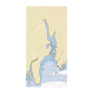 Three Belles Marina (Niantic, CT) NOAA Chart Towel