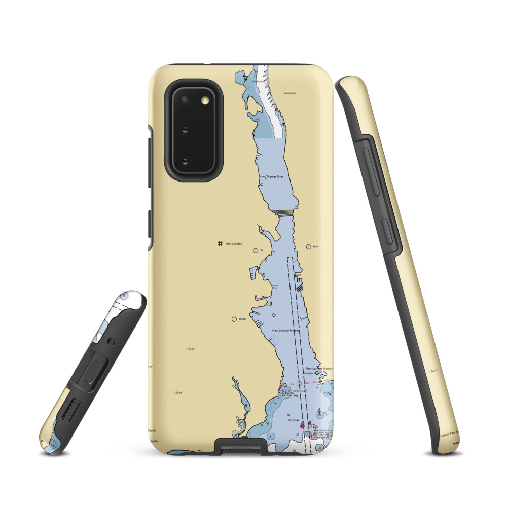 Fort Trumbull State Park (Groton, CT) NOAA Chart Samsung Phone Case Samsung Galaxy S20 model shown