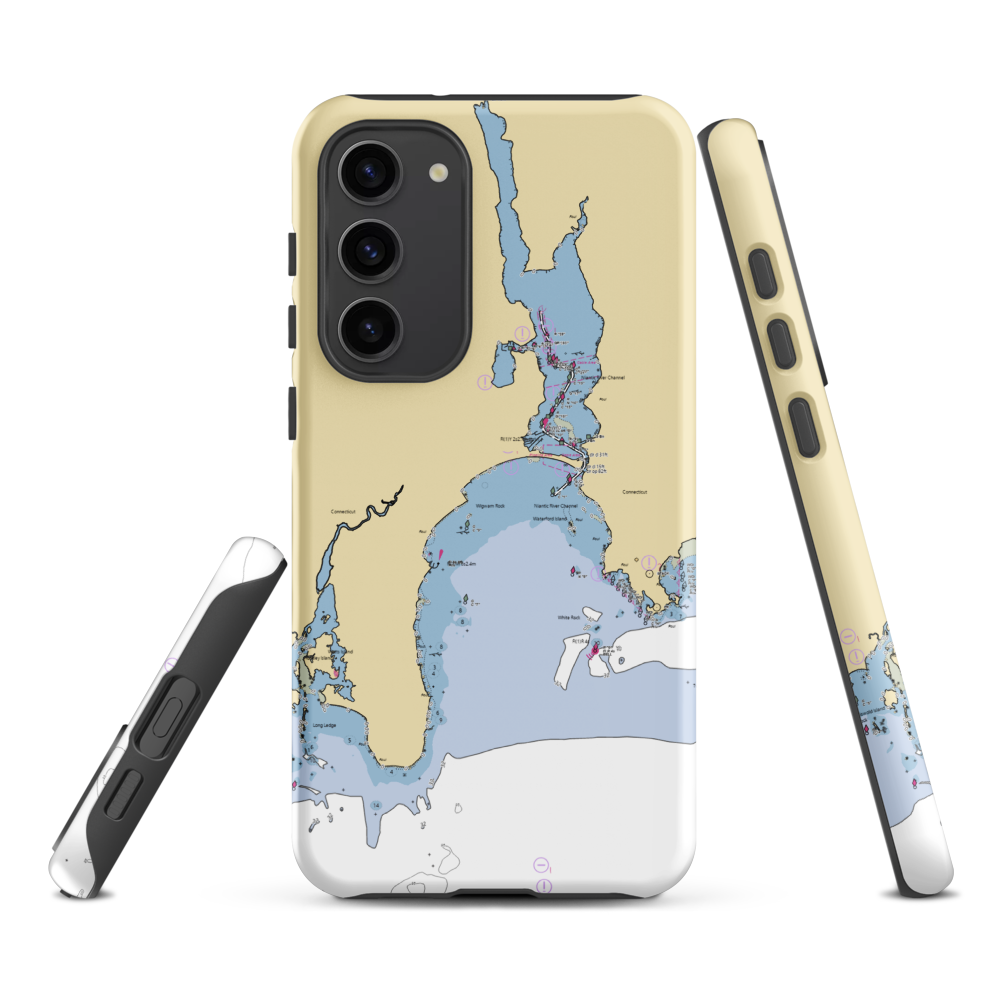 Marker 7 Marina (Niantic, CT) NOAA Chart Samsung Phone Case Samsung Galaxy S23 Plus model shown