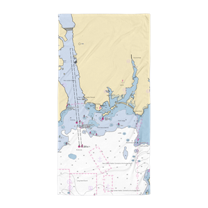 Pine Island Marina (Groton, CT) NOAA Chart Towel