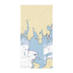 Groton Long Point Yacht Club (West Mystic, CT) NOAA Chart Towel