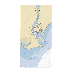 Knapps Landing (Botsford, CT) NOAA Chart Towel