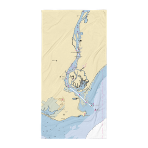 Housatonic Boat Club (Stratford, CT) NOAA Chart Towel