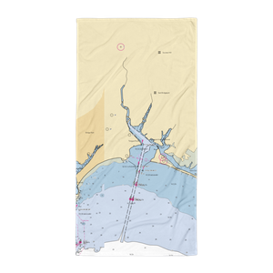 Lou's Boat Basin (Bridgeport, CT) NOAA Chart Towel