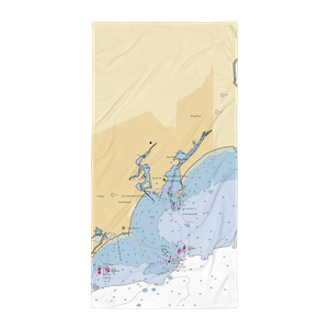 Captain's Cove Seaport (Bridgeport, CT) NOAA Chart Towel