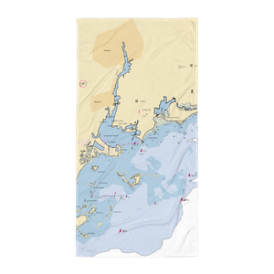 Ned Dimes Marina (Westport, CT) NOAA Chart Towel