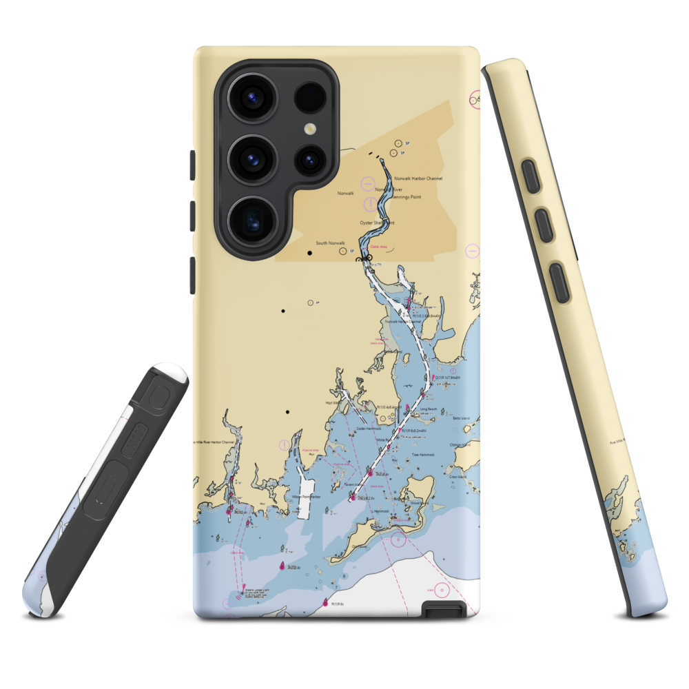Total Marine of Norwalk (Norwalk, CT) NOAA Chart Samsung Phone Case Samsung Galaxy S23 Ultra model shown