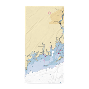 Five Mile River (Norwalk, CT) NOAA Chart Towel