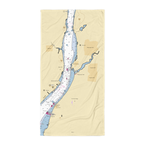 White's Hudson River Marina (Hughsonville, NY) NOAA Chart Towel