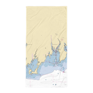 The Ponus Yacht Club (Stamford, CT) NOAA Chart Towel