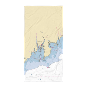 Czescik Municipal Marina (Stamford, CT) NOAA Chart Towel