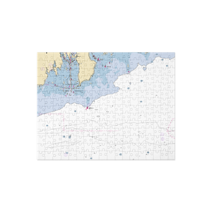 Old Greenwich Yacht Club (Redding Ridge, CT) NOAA Chart Jigsaw Puzzle