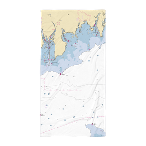 Old Greenwich Yacht Club (Redding Ridge, CT) NOAA Chart Towel