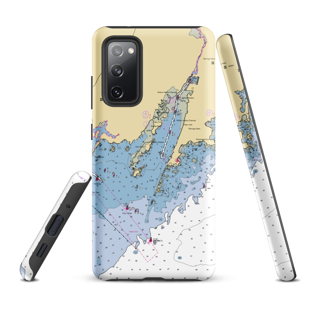 American Yacht Club (Mamaroneck, NY) NOAA Chart Samsung Phone Case Samsung Galaxy S20 FE model shown