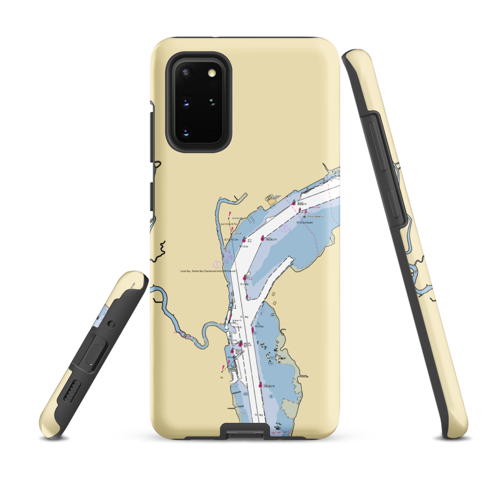 Cliffside Marina (Sewaren, NJ) NOAA Chart Samsung Phone Case Samsung Galaxy S20 Plus model shown