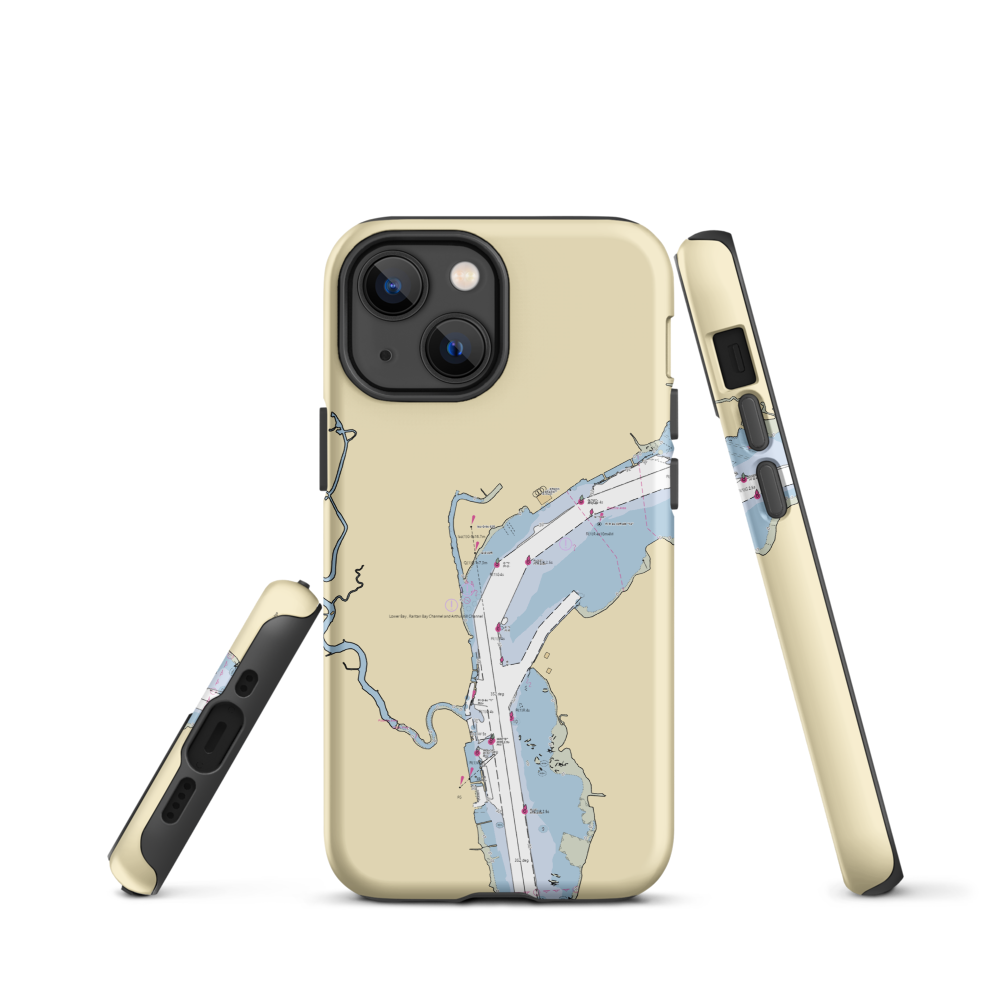 Cliffside Marina (Sewaren, NJ) NOAA Chart  Tough iPhone Case iPhone 13 mini model shown