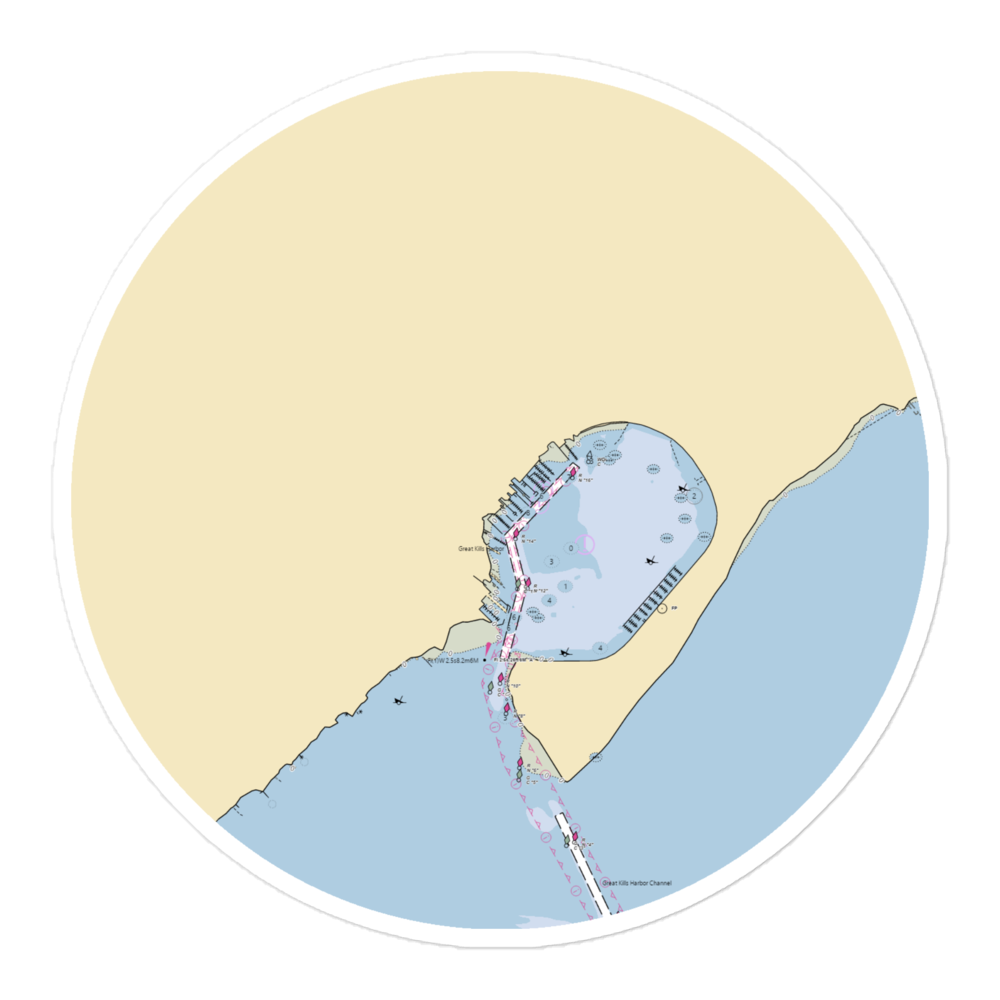 Richmond County Yacht Club (Staten Island, NY) NOAA Chart Sticker 