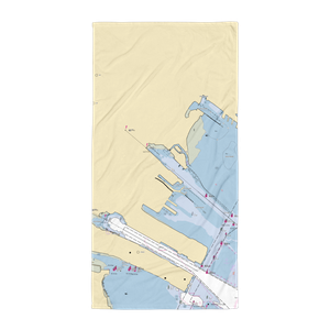 Yacht Club at Port Liberte (Jersey City, NJ) NOAA Chart Towel