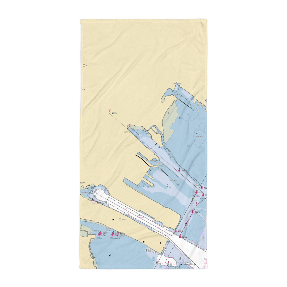 Yacht Club at Port Liberte (Jersey City, NJ) NOAA Chart Towel 