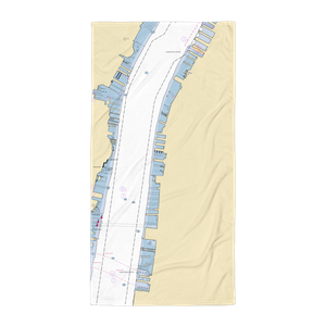 Chelsea Piers Marina (New York, NY) NOAA Chart Towel