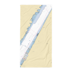 79th Street Boat Basin (New York, NY) NOAA Chart Towel