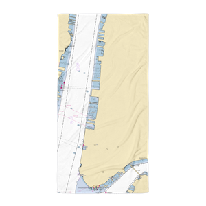 Hudson River Park - Pier 40 Mooring Field (New York, NY) NOAA Chart Towel