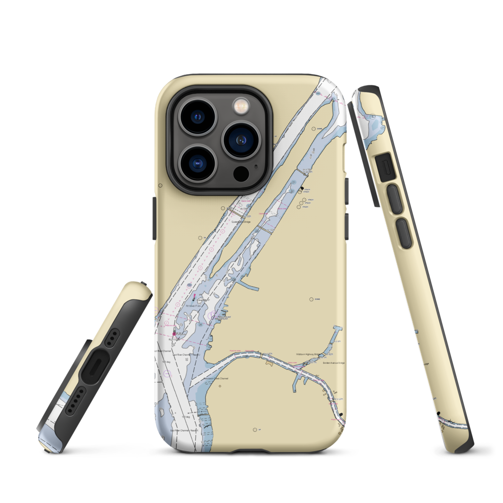 Anable Basin Sailing Bar and Grill (New York, NY) NOAA Chart  Tough iPhone Case iPhone 14 Pro model shown