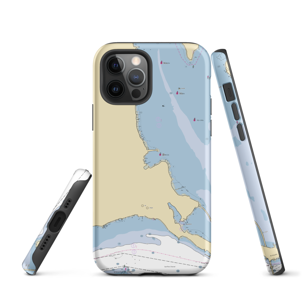 Shelter Cove Marina (Bronx, NY) NOAA Chart  Tough iPhone Case iPhone 12 Pro model shown