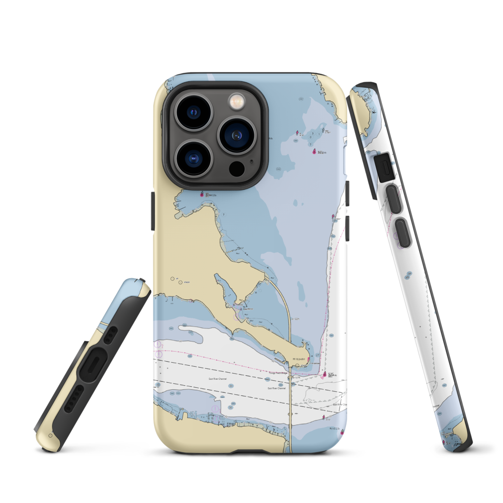 Busters Marine Bronx Marina LLC (Bronx, NY) NOAA Chart  Tough iPhone Case iPhone 13 Pro model shown