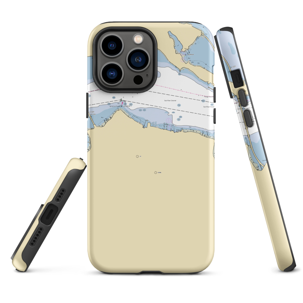 Beechhurst Yacht Club (Whitestone, NY) NOAA Chart  Tough iPhone Case iPhone 13 Pro Max model shown