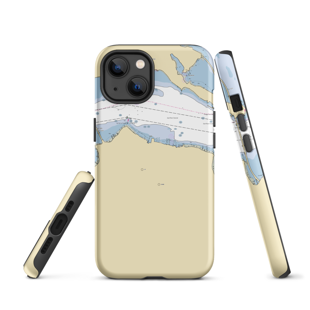 Beechhurst Yacht Club (Whitestone, NY) NOAA Chart  Tough iPhone Case iPhone 13 model shown