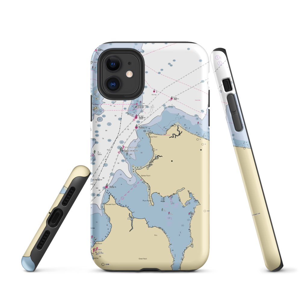 Harlem Yacht Club (Bronx, NY) NOAA Chart  Tough iPhone Case iPhone 11 model shown