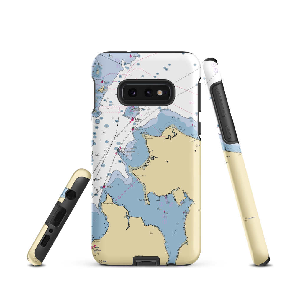 City Island Yacht Sales (Bronx, NY) NOAA Chart Samsung Phone Case Samsung Galaxy S10e model shown