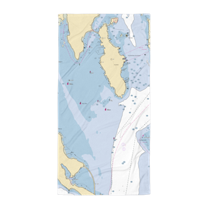 The Morris Yacht & Beach Club (Bronx, NY) NOAA Chart Towel