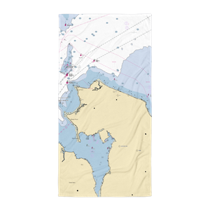 Barron's Boat Yard (Bronx, NY) NOAA Chart Towel